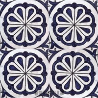 Blue Tile Bathroom Mediterranean style
