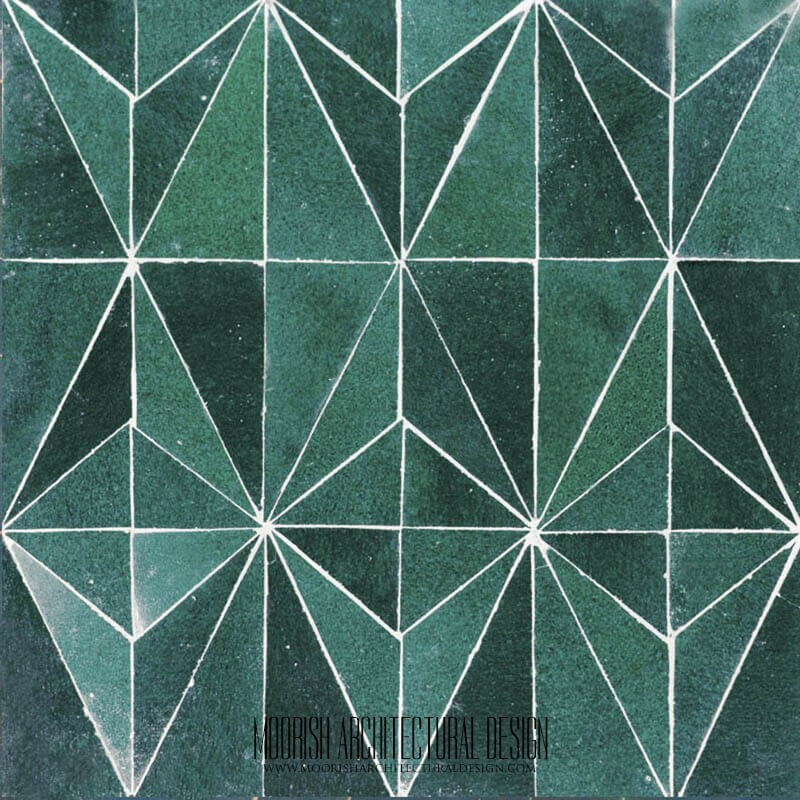 Green Moroccan Kitchen Tile