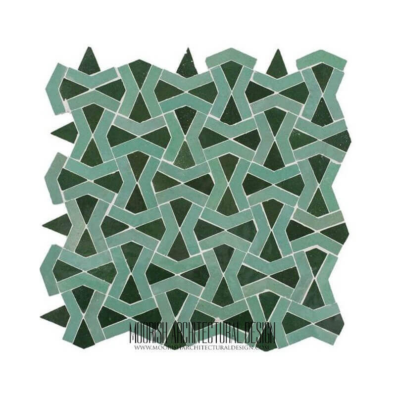 Green Moorish Bathroom Tile