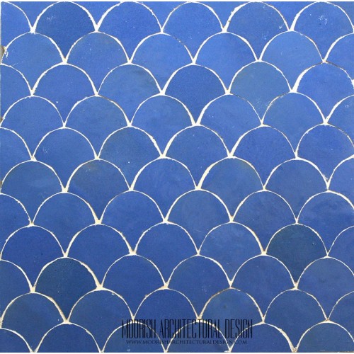 Blue Fish Scales Tile