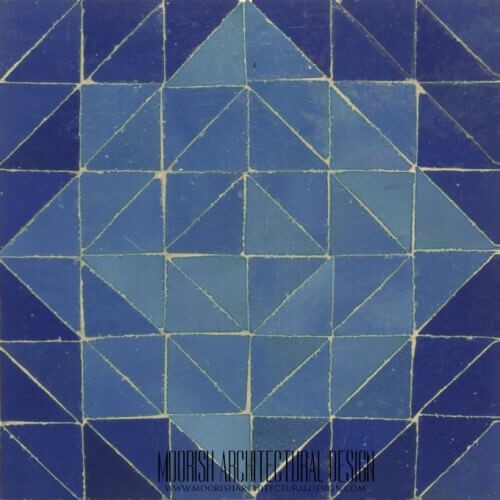 Blue Triangles Tile