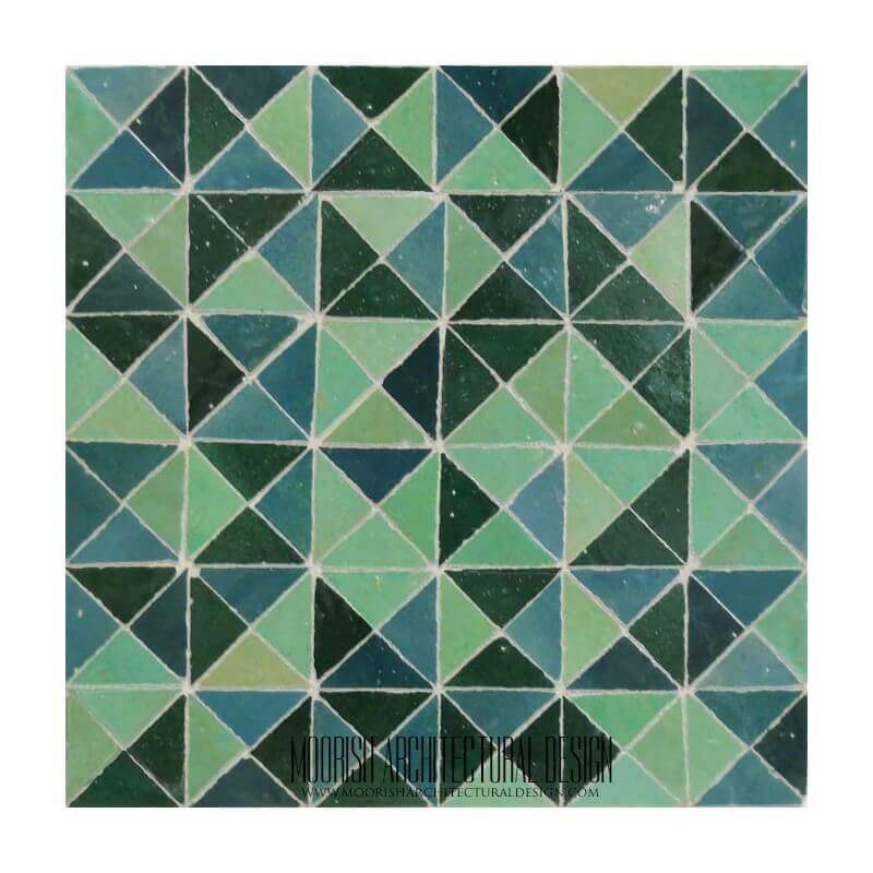 Aqua Triangles Tile