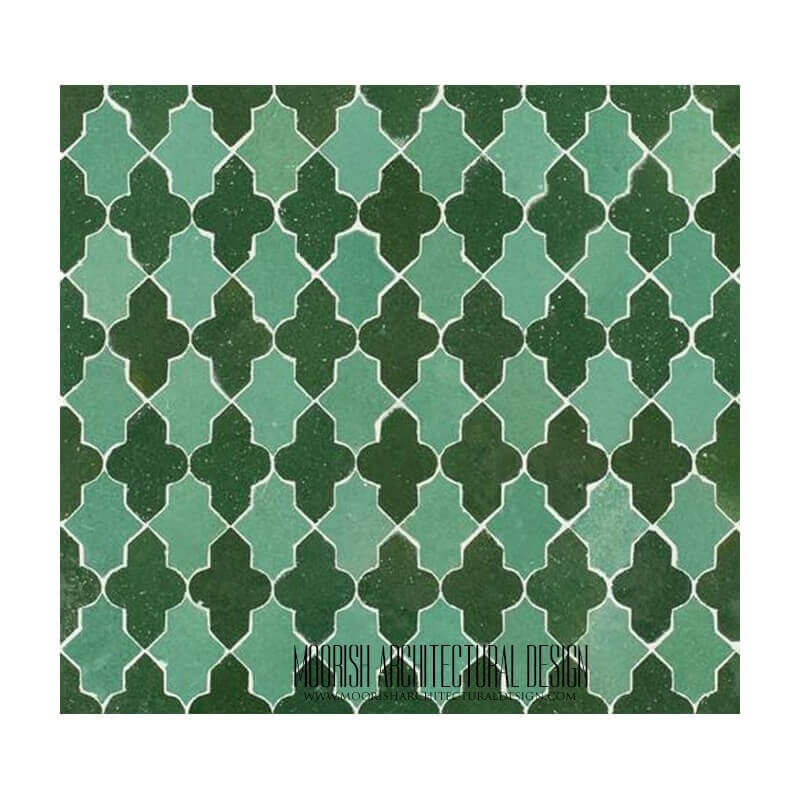Moorish Arabesque shower tile mosaic
