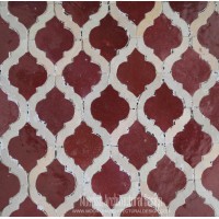 Red Arabesque Tile