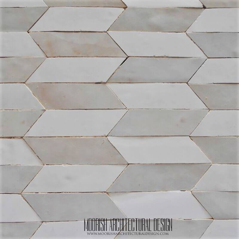 White Zellige Moroccan Tile