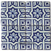 Blue Moroccan Bathroom Floor Tile