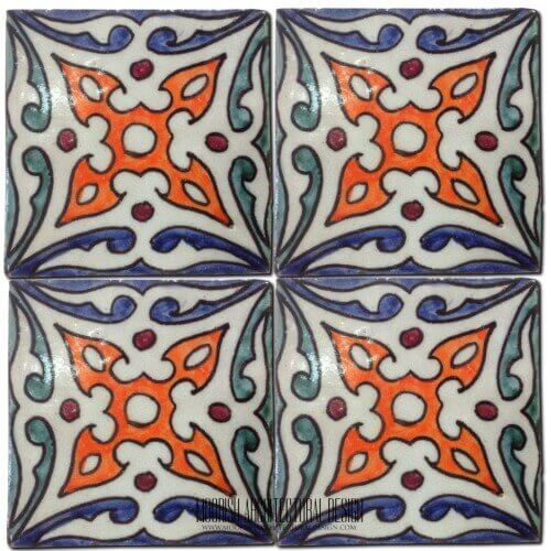 Moroccan Hand Painted Tile 26