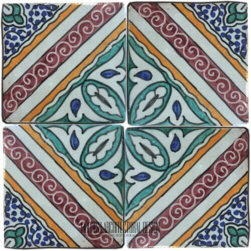 Moroccan Hand Painted Tile 28