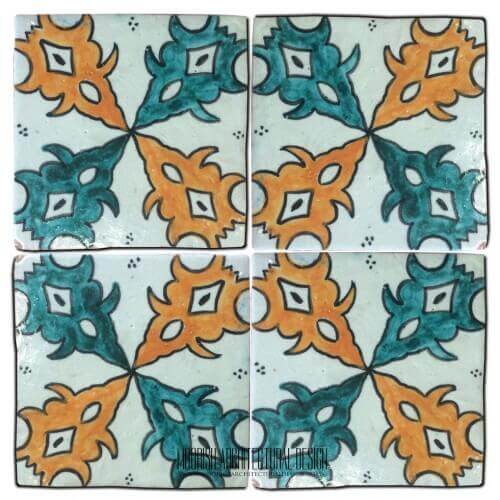 Moroccan Hand Painted Tile 30