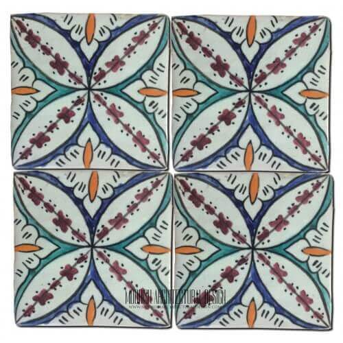 Moroccan Hand Painted Tile 32