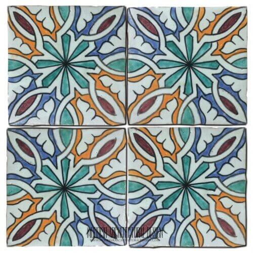 Moroccan Hand Painted Tile 35