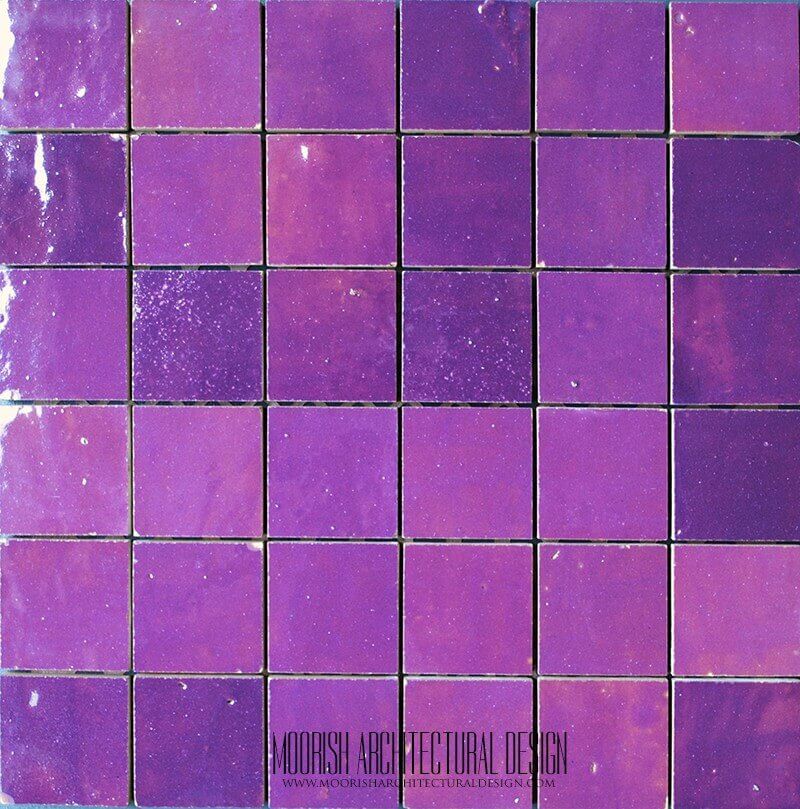 Moroccan Tile Kitchen Ideas, Purple Ceramic Tile