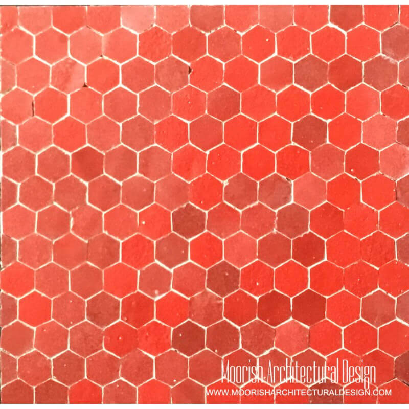 Red Hexagon Tile