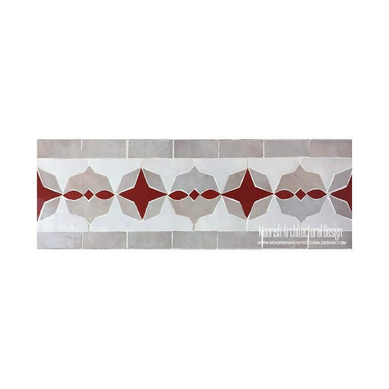 Moorish style pool tiles