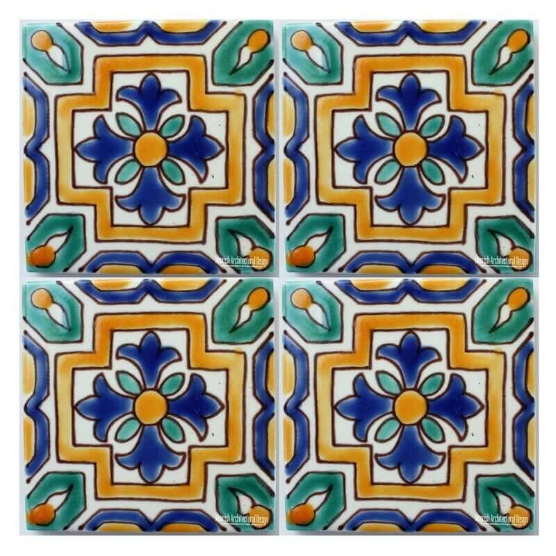 Green Mediterranean ceramic Tile