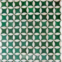 Green White Moroccan Tile