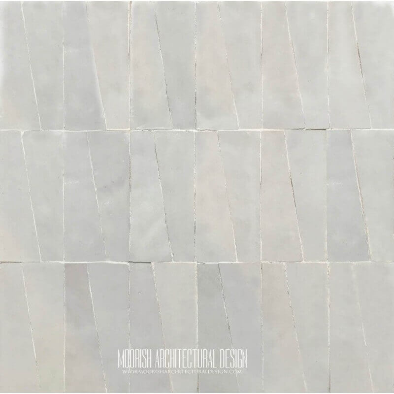 White Moroccan kitchen ceramic tile mosaic 