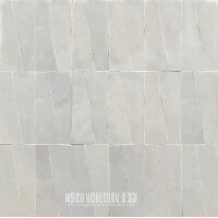 White Moroccan kitchen ceramic tile mosaic 