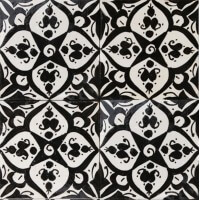 Black and White Spanish Tile