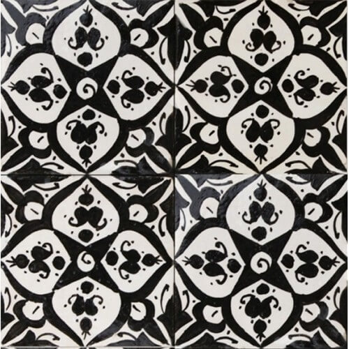 Black and White Spanish Tile