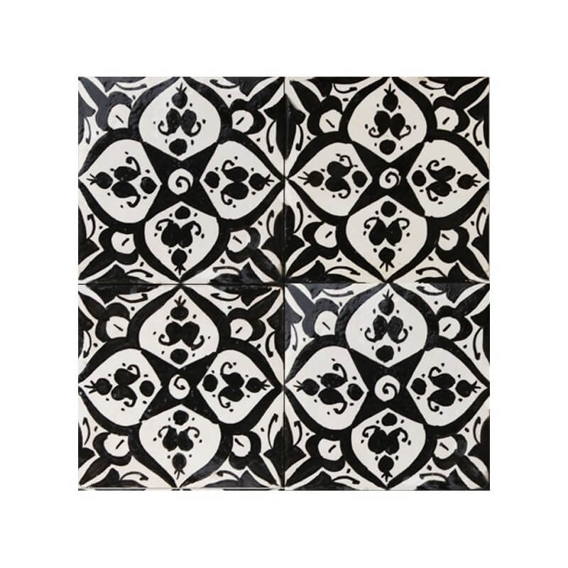 Black and White Spanish Tile