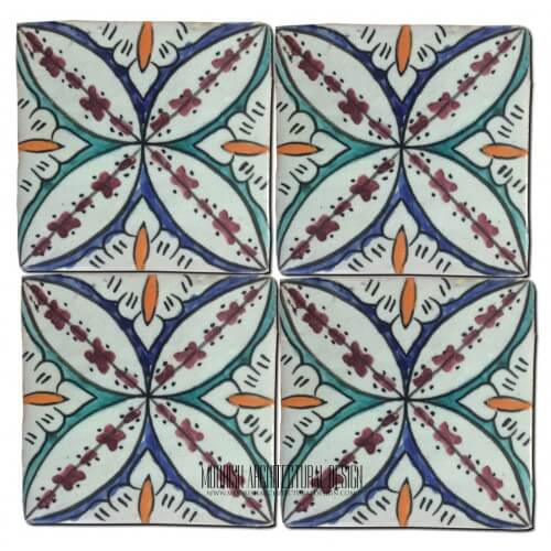 Moroccan Hand Painted Tile 32
