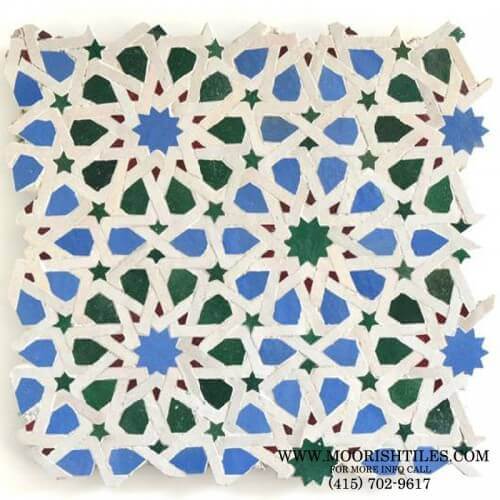 White Moroccan pool tile 