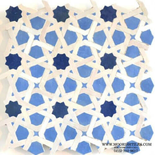 Moroccan pool deck tile