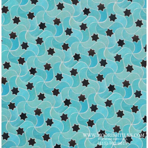 Aqua Blue Moroccan Tile