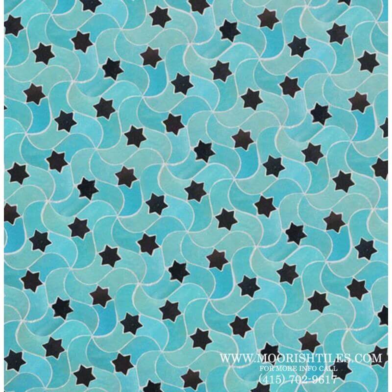 Aqua Blue Moroccan Tile