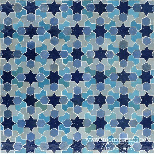 Moroccan Tile aqua blue