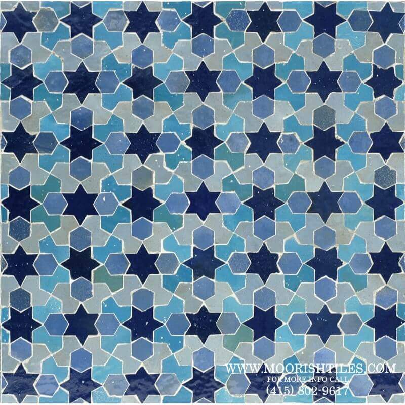 Moroccan Tile aqua blue