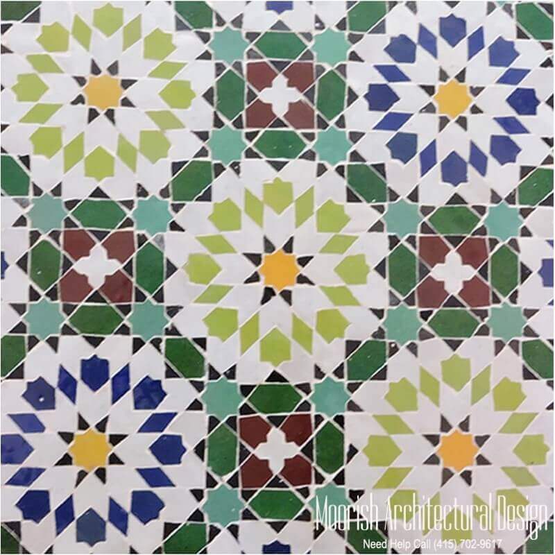 Moorish bathroom wall tile