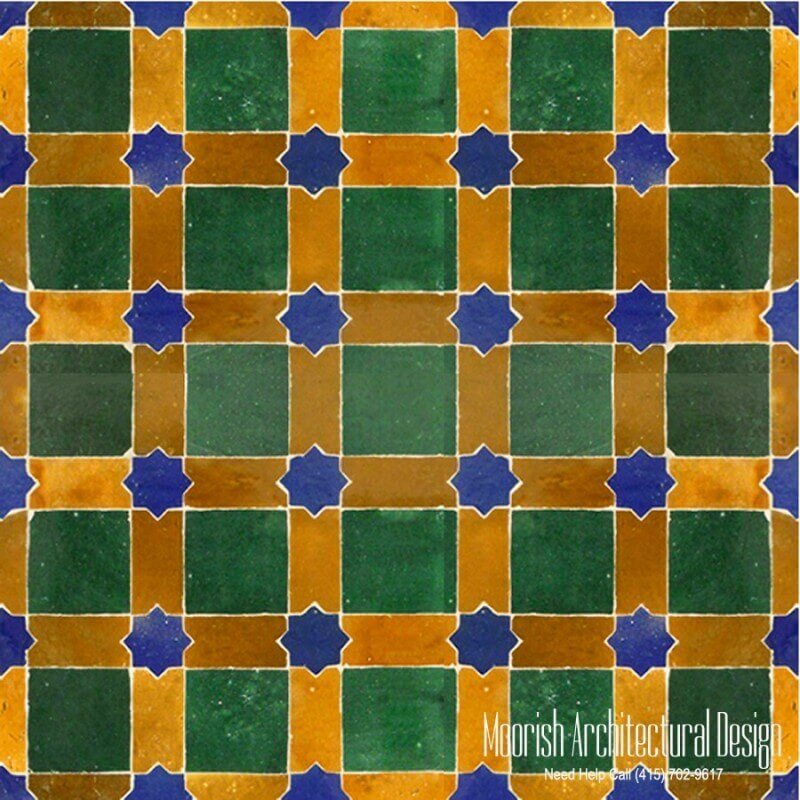 Moroccan Tile Fireplace