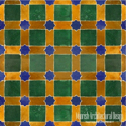 Moroccan Tile Fireplace