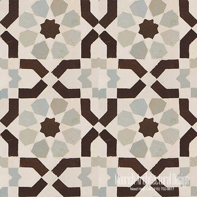 Moroccan shower floor tile