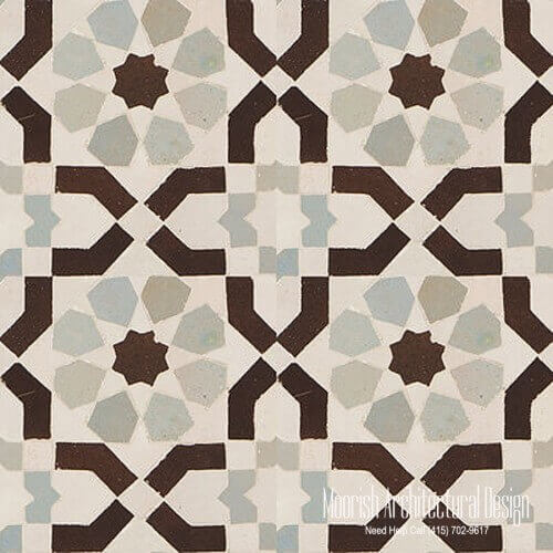 Moroccan shower floor tile
