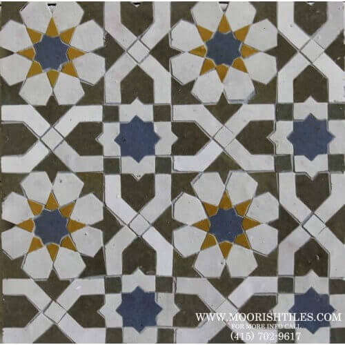 Moroccan pool deck tile