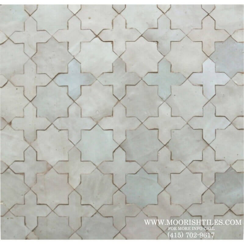 White Moroccan Pool Tile