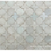 White Moroccan Pool Tile