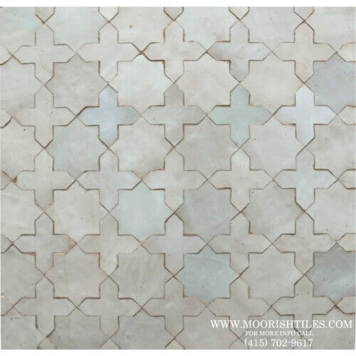 White Moroccan Pool Tile
