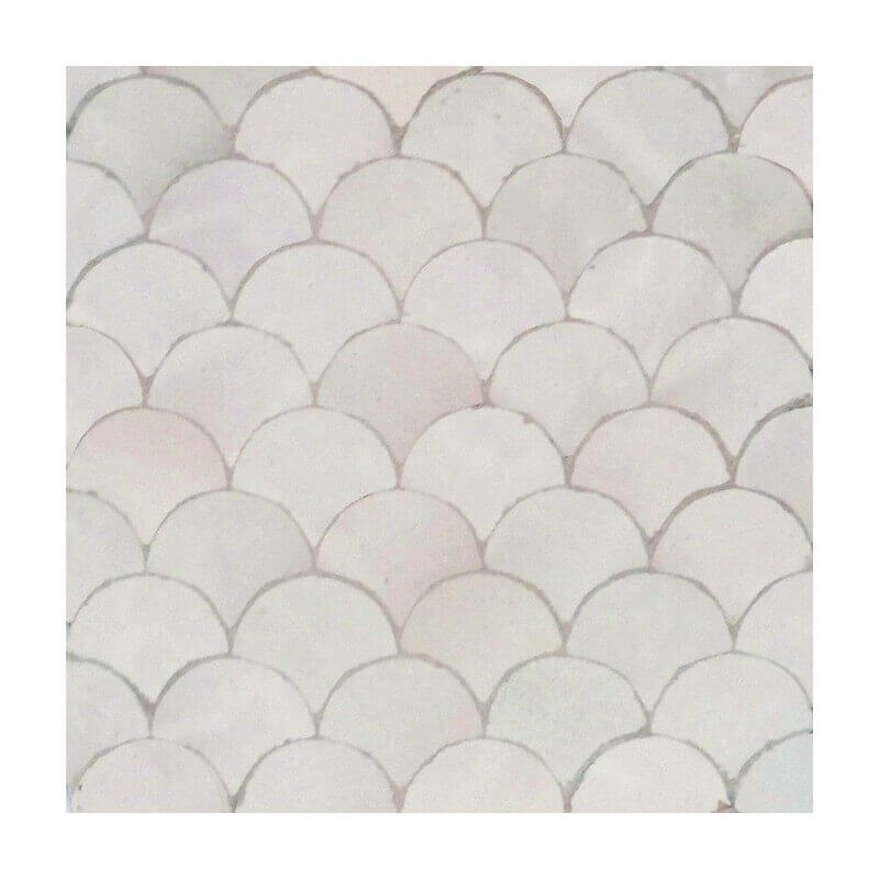 White Moroccan Pool tile Santa Barbara California