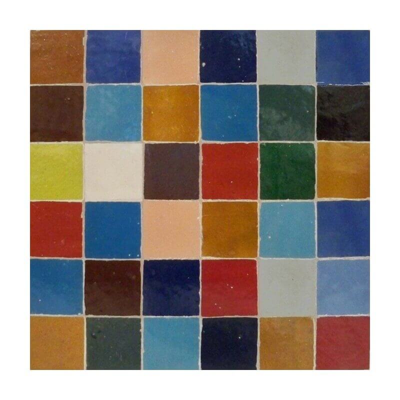 Multi color square mosaic Tile