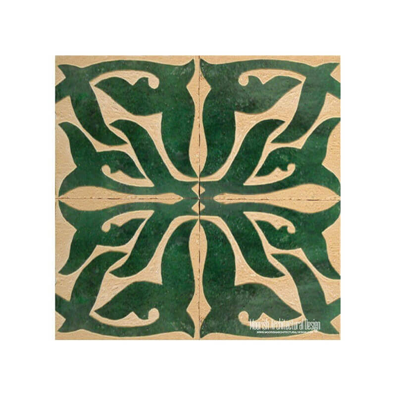 Rustic Moorish pool tile