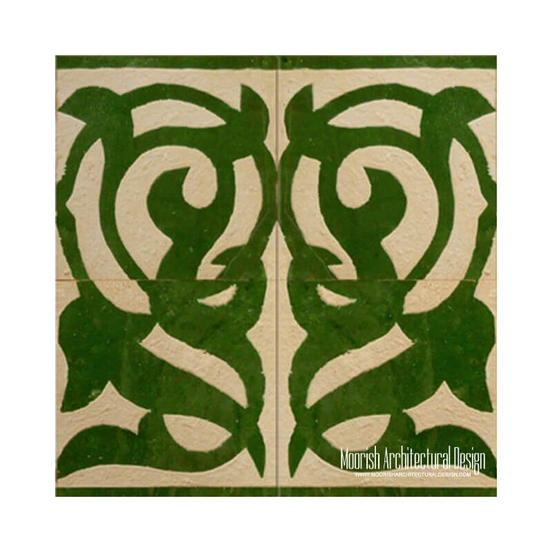 Rustic Moorish wall tile