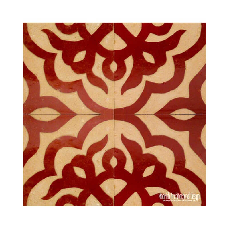 Rustic Moorish shower tile