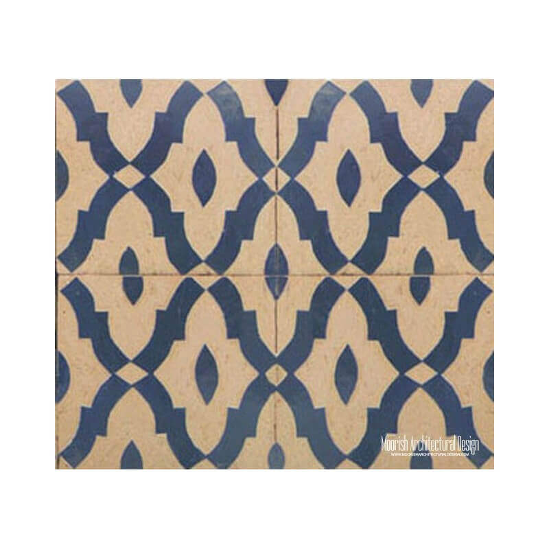 Rustic Moorish ceramic tile