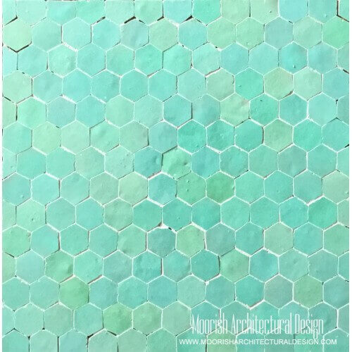 Aqua Green Hexagone Tiles